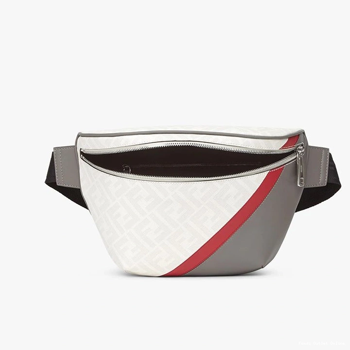 Affordable In Fabric FF Red Motif Bag Belt White Fendi 0803